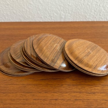 Set of Teak coasters/snack trays by Silva of Sweden