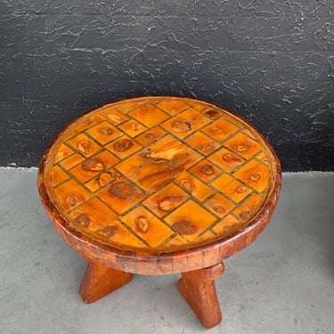 Chunky Wood Side Table
