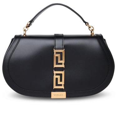 Versace Woman Greca Goddess Black Leather Bag