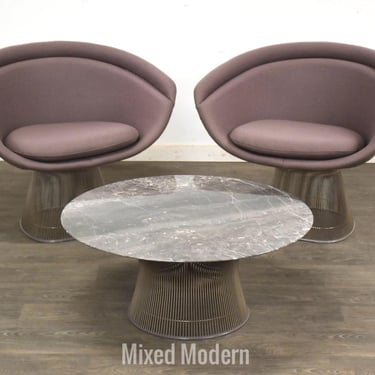 Warren Platner Lounge Chairs and Coffee Table - Set of 3 