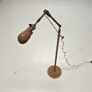 Vintage Industrial Articulating Floor Lamp from Machinist Shop - Telescoping Lighting - Rare Antique Lights - Loft Living Chic  - Cool Decor 