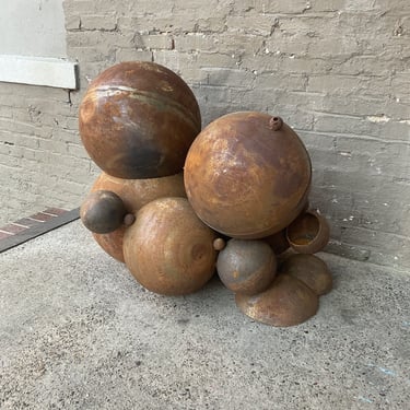 Rusty Sphere Sculpture