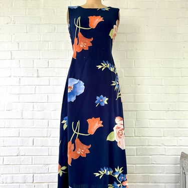 1990's Size 6 Capsule Floral Midi Dress (as is) 