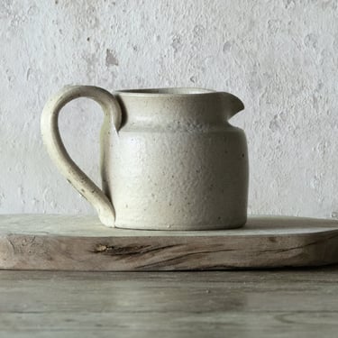 Found Studio Pottery Creamer,  Small Pitcher, Neutral Kitchen Item 