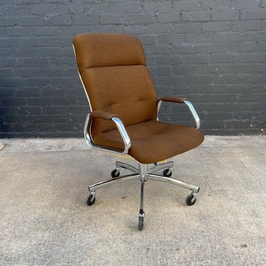 Gardner Leaver for Steelcase black leather chair | Vintage On