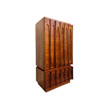 Tobago Furniture Brutalist Mid Century Modern Armoire Chifferobe c. 1970s 