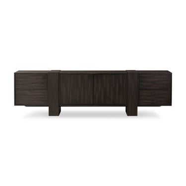 Fisher Media Console - Smoked Black Veneer | ready to ship!