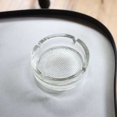 Waffle glass ashtray