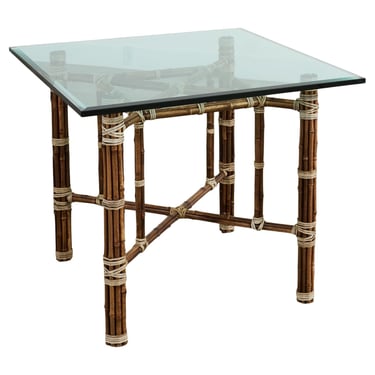 McGuire Organic Modern Bamboo Glass Breakfast Dining Table