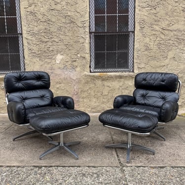 Mid century lounge chair Milo Baughman for directional Danish modern side chair Danish leather arm chair 