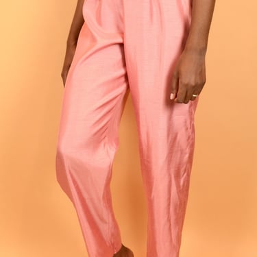 Vintage Pink High Rise Pants Trousers 