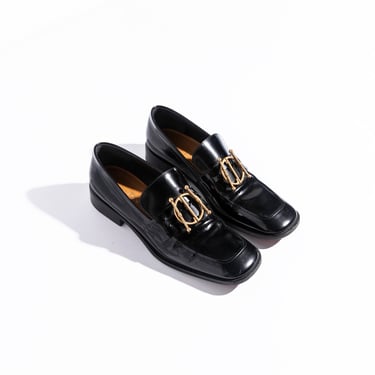 CHRISTIAN DIOR Black "Direction" Loafers (Sz. 39)