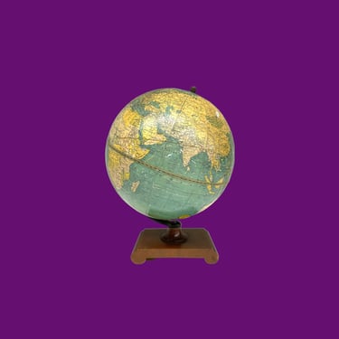 Vintage Globe Retro 1930s RARE + Crams Universal Terrestrial Globe + 9 Inch Diameter + Tabletop + Collectible + Home and Office Decor 