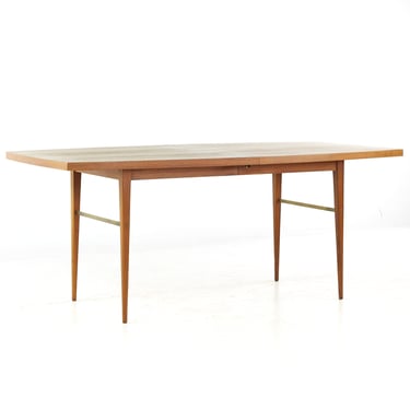 Paul McCobb Mid Century Walnut Expanding Dining Table with 4 Leaves - mcm 