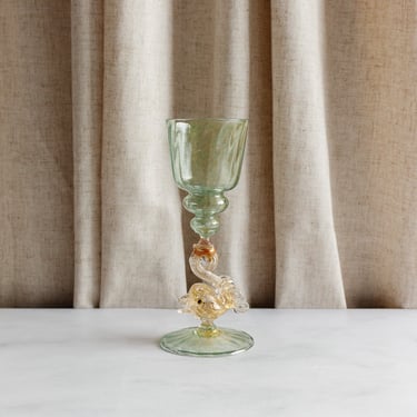 rare hand blown murano port glass by salviati