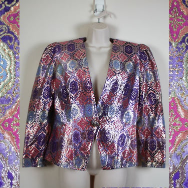 Vintage 1980s Purple Sparkle Jacket 