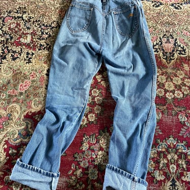 Vintage early ‘80s Chic jeans | disco era designer jeans, high waisted stovepipe jeans, dark wash jeans, ladies 6/7  fits small 