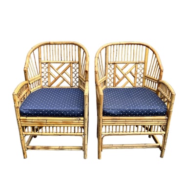 Vintage Brighton bamboo chairs - a pair 