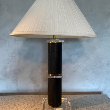 2 Matching Leather Detail Table Lamps  MA133-47