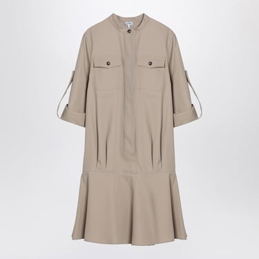 Loewe Beige Dress In Cotton Women