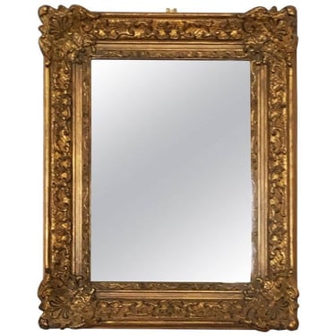 Early 20th Century Baroque Style, Century Style Giltwood Carved Mirror 