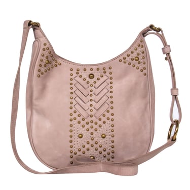 Frye - Taupe Crossbody Bag w/ Gold-Toned Studs