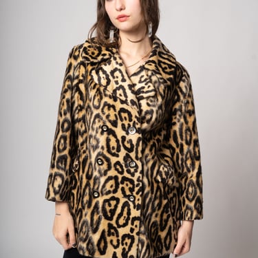 60’s Faux Leopard Coat