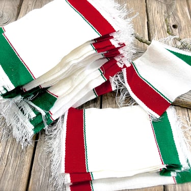 VINTAGE: 28pcs - Mexican Woven Mini Craft Zarapes -  Made in Mexico - Fiesta - Crafts - SKU 28-C2-00034015 