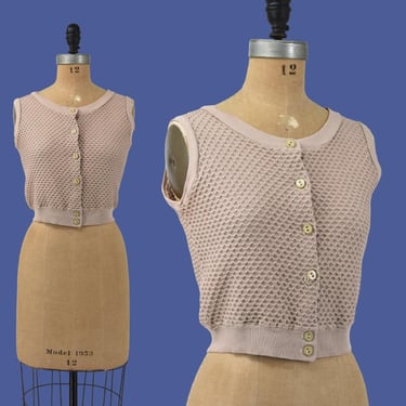 1950s Waffling Around knit vest 