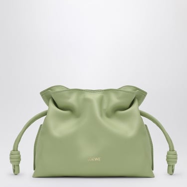 Loewe Mini Light Green Leather Flamenco Clutch Women