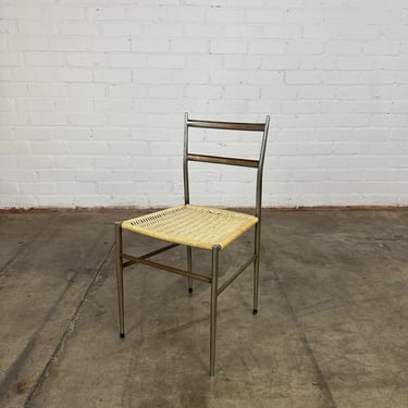 Mid-Century Chrome Ladder Back Dining Chair by Gio Ponti 