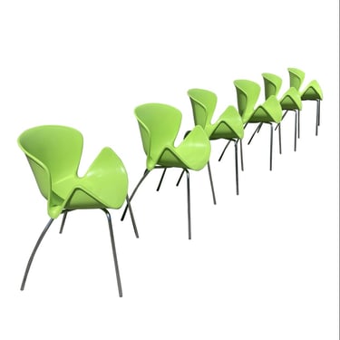 Set of (6) Bloom dining chairs designed by R. Cantarutti and F. Petricich  