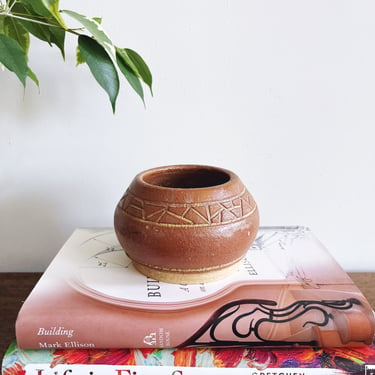 Vintage Southwestern Pottery Terra Cotta Bowl 