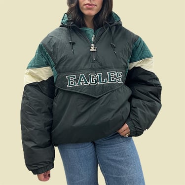 Vintage Philadelphia Eagles Starter Jacket Retro 1990s RARE + Americas Favorite Sport + Size L + Classic Team Collection + Philly Football 