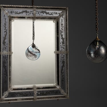 Venetian Glass Mirror / Murano Glass Pendant