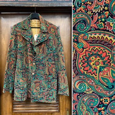 Vintage 1960 s Velvet Paisley Mod Carnaby Street Blazer Jacket 60 s Vintage on Hollywood Hollywood Los Angeles CA