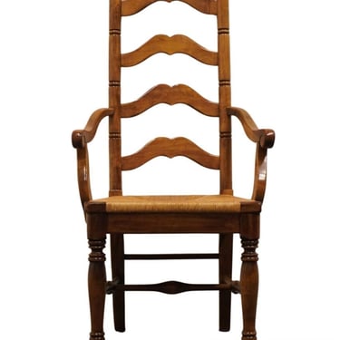 THOMASVILLE FURNITURE Milford Collection Rustic Country Ladderback Dining Arm Chair w. Rush Seat 42321-826 