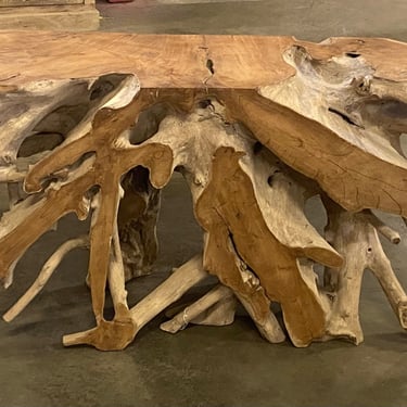 72”w  Fabulous and Unique Teak Root Console Table from Terra Nova Designs Los Angeles 