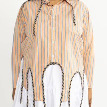 Tiberi - Peach Stripe Reworked Star Shirt (1X/2X)