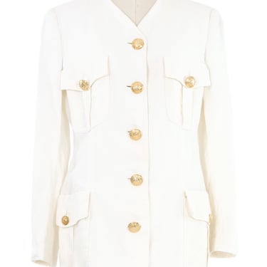 Gianni Versace White Linen Jacket