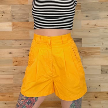 80's La Mode Los Angeles Sportswear High Waisted Amber Summer Shorts / Size 25 26 