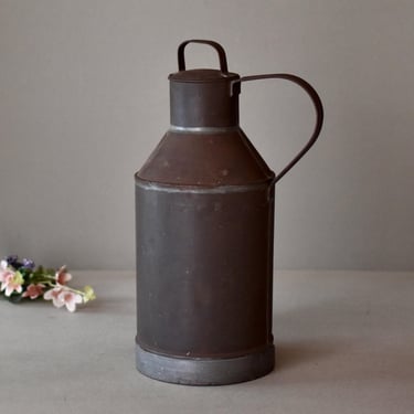 Antique Tin  Water Jug Ethnographic Copper Pitcher Copper Jug 