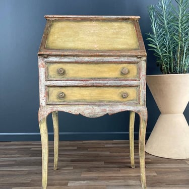 Vintage Italian Painted Drop-Leaf Desk, c.1950’s 