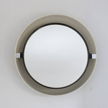 Allibert vintage Mirror titiling back light space age design , wall mounted , france .1970s 