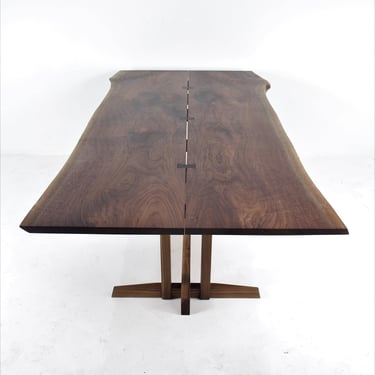 8 foot Live edge solid walnut desk or dining table inspired by Genorge Nakashima Frenchman Cove 2 