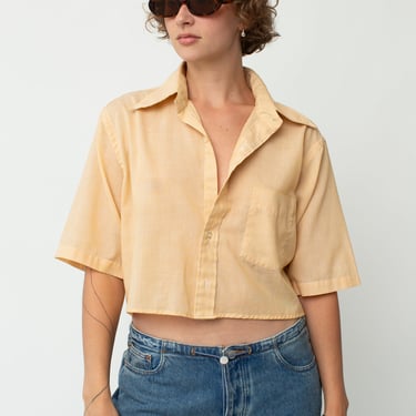Re-Worked Cropped Button Up