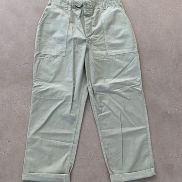 Vintage 36-39 Waist x 32 Inseam Mint Green Overdye OG 107 Fatigues | Trousers | Army Pants | Foodhandler pants 