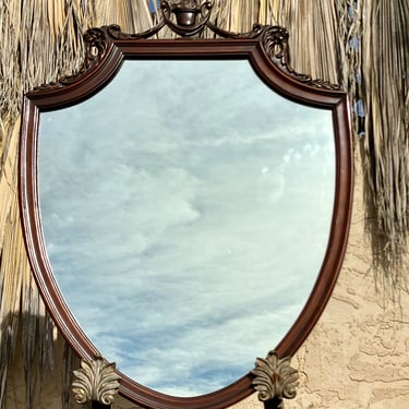 Antique Shield Mirror by Niagara Furniture