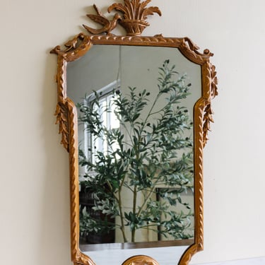 antique French gilt wood mirror