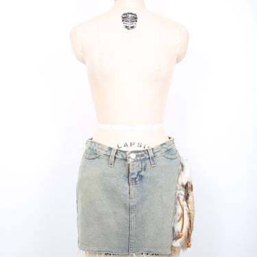 Blue Denim Mini Skirt 80s 90s Y2K Modern Streetwear Trendy Summer 